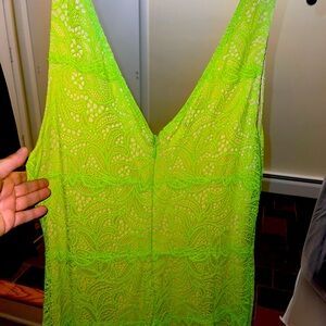 Lime green Bebe dress
